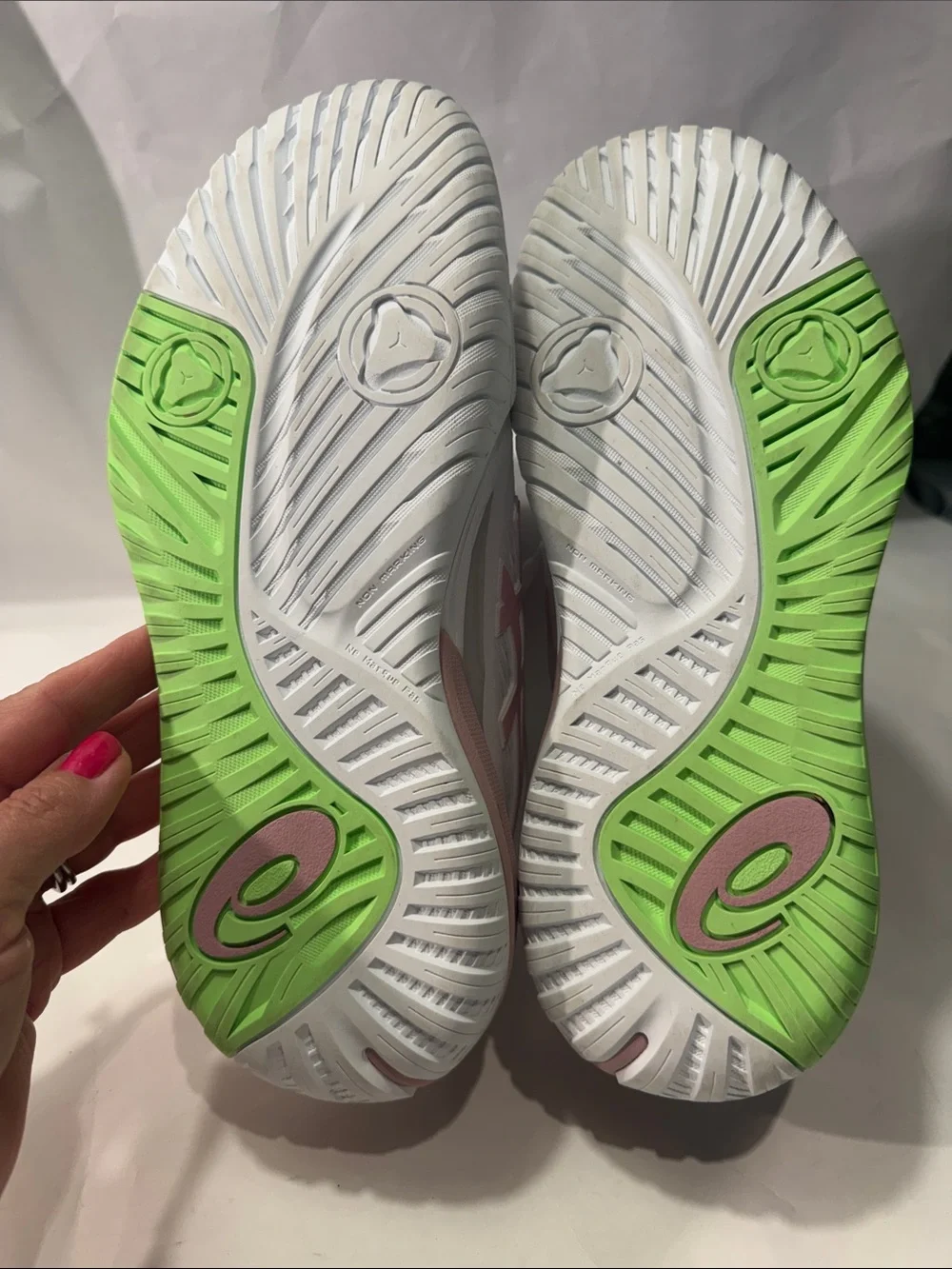 ASICS GEL-Resolution X Women’s 9 Tennis Shoes White Pink Green NEW
